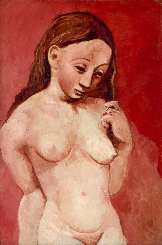 Picasso 1906 Nude on a Red Background